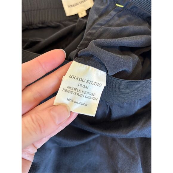 NWOT Loulou Studio Pagai silk pants Lrg $485 F5 - Picture 7 of 9